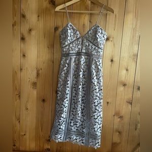 Self-Portrait Lilac Lace Midi Dress  6